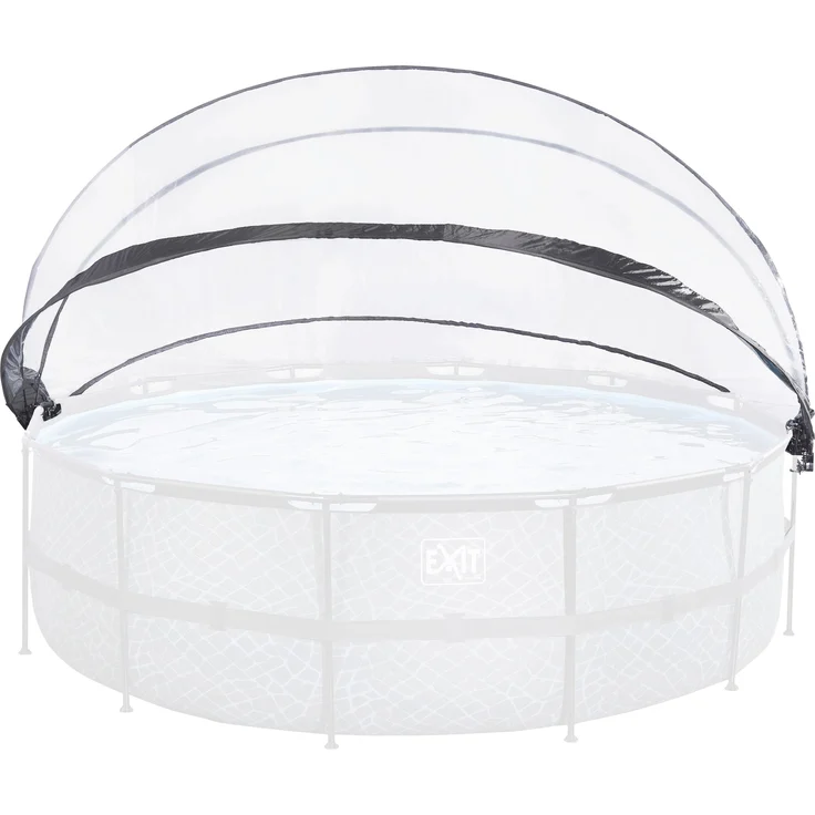 EXIT Swimming Pool Sonnendach, Abdeckhaube Ø 450 cm klappbar, Poolüberdachung 0,16 mm Folienstärke, rund mit Stahlrohr – Bild 1