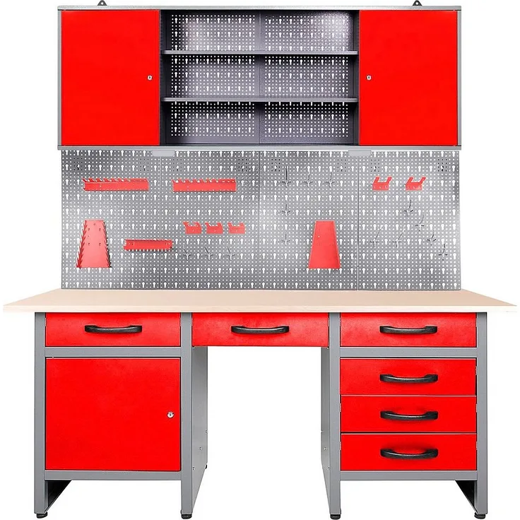 ONDIS24 Werkstatt-Set »Harry«, mit LED Touch-Lampen, inkl. Hakenset