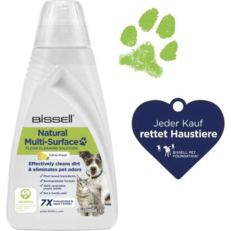 BISSELL Natural Multi Surface 1L PET Universal Reinigungsmittel – Bild 1