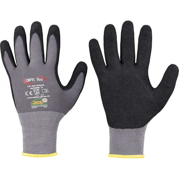 Elysee Handschuh ''Optimate'' Größe, 1 Stück, 10, schwarz/grau, 0680-10