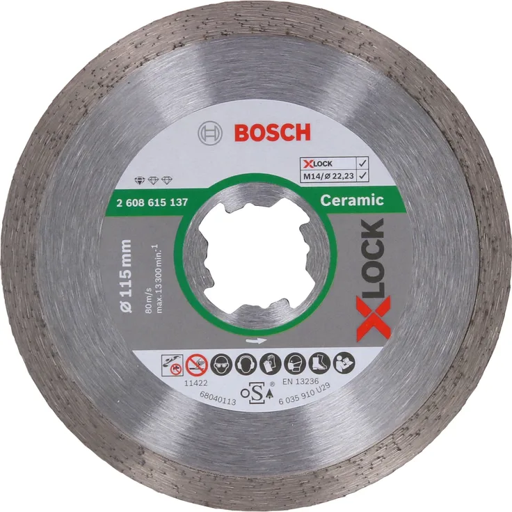 Bosch Professional X-LOCK Diamant-Trennscheibe Standard for Ceramic 115mm, Durchmesser