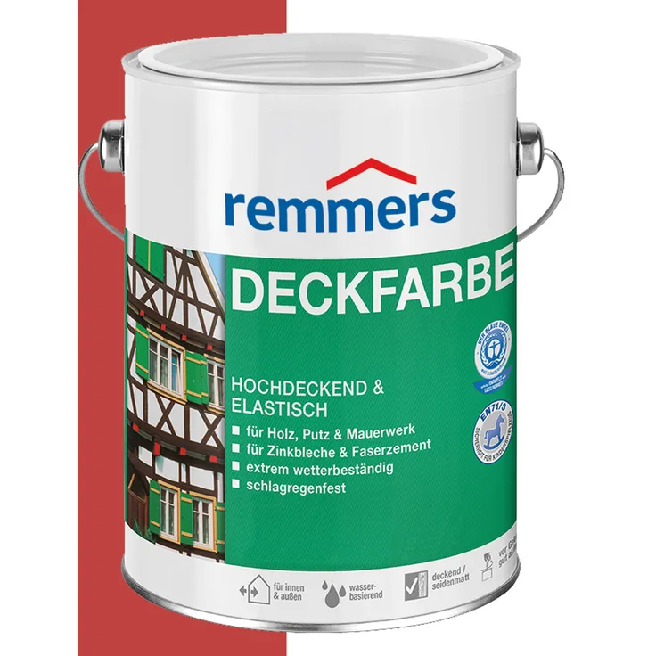 Remmers - Remmers Deckfarbe Schwedischrot 5 L - rot