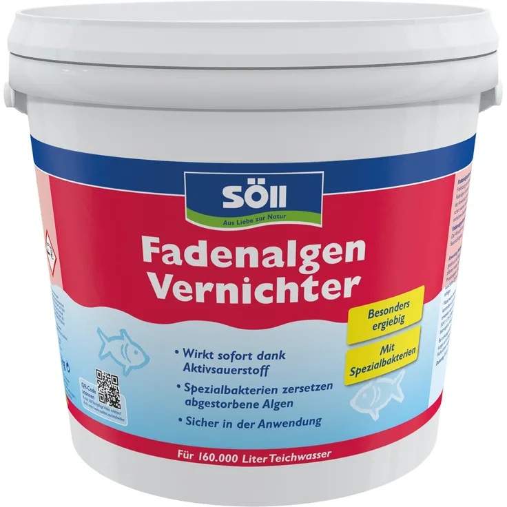 Söll Algenentferner 5 Kg FadenalgenVernichter für 160 Qbm Teichwasser