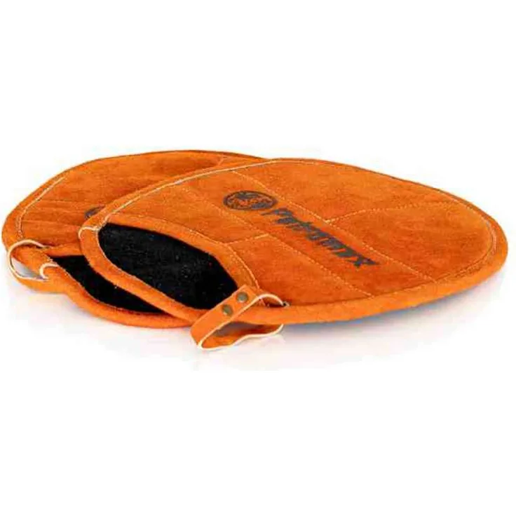 Petromax 2er-Set Topflappen oval mit Eingriff Aramid hitzebeständig rot-orange 28,5x22,5x2,5 cm