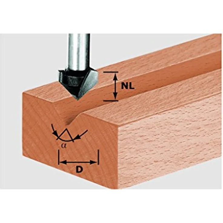 Festool V-Nutfräser HW S8 D14/7/90° (490999)