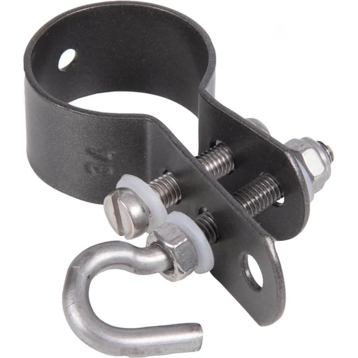 GAH-Alberts 655679 Schelle für Geflechtspannstäbe-verzinkt, anthrazit-metallic, Ø60 mm – Bild 1