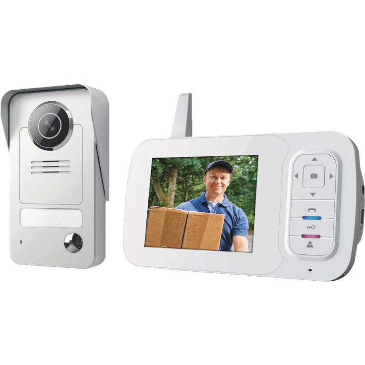 Smartwares VD38W Drahtlose Videotürsprechanlage mit Nachtsichtfunktion
