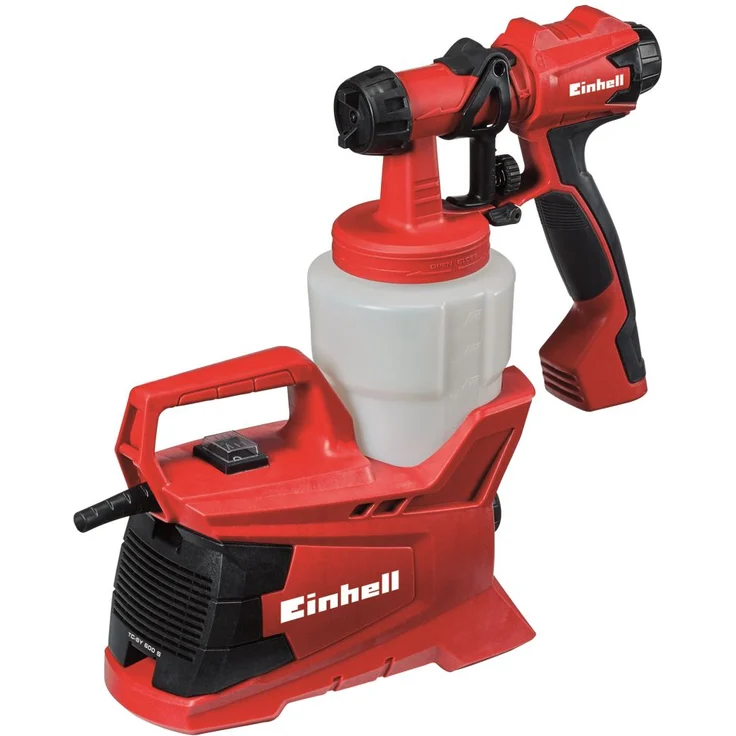 Einhell Elektrisches Farbsprühsystem TC-SY 600 S (600 W, halbstationär, mittelgroße bis große Arbeitsflächen, für Lacke, Lasuren und Innenwandfarben) – Bild 1