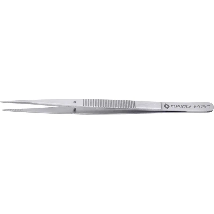 Bernstein Werkzeuge 5-106-7 Anatomische Pinzette 155 mm Form 48 Edelstahl mit Führungsstift gezahnt