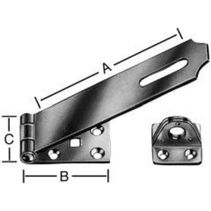 Vormann Überfalle mit Öse 100x45 mm Edelstahl