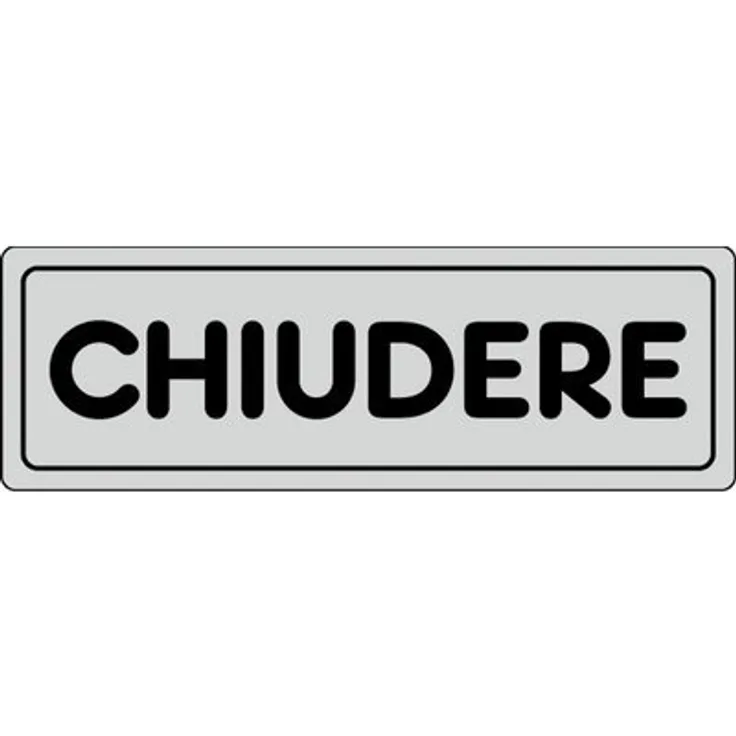 Selbstklebende 'Schließen' selbstklebend.