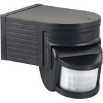 Goobay 96001 Infrarot Aufputz-Bewegungsmelder für Innen-und Außenbereich-180° Arbeitsfeld-Reichweite bis 12m, Dreh--Neigbarer Erfassungsbereich-IP44 Schutzklasse-Spritzwasser geschützt-Schwarz