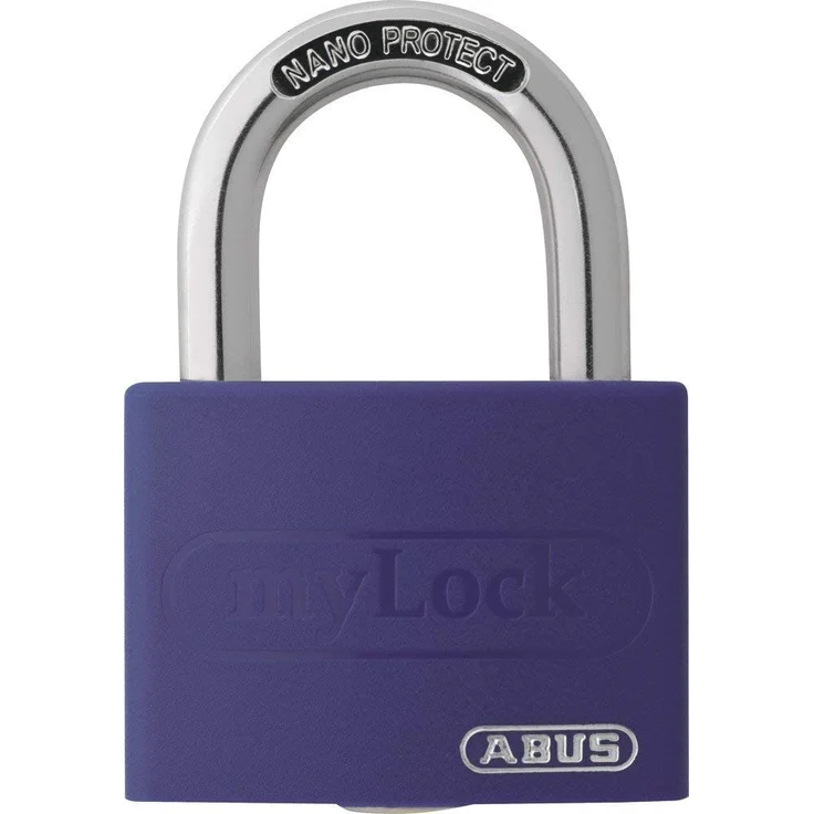 ABUS Aluminium-Vorhangschloss myLock T65AL-40, lila, 50869 – Bild 1