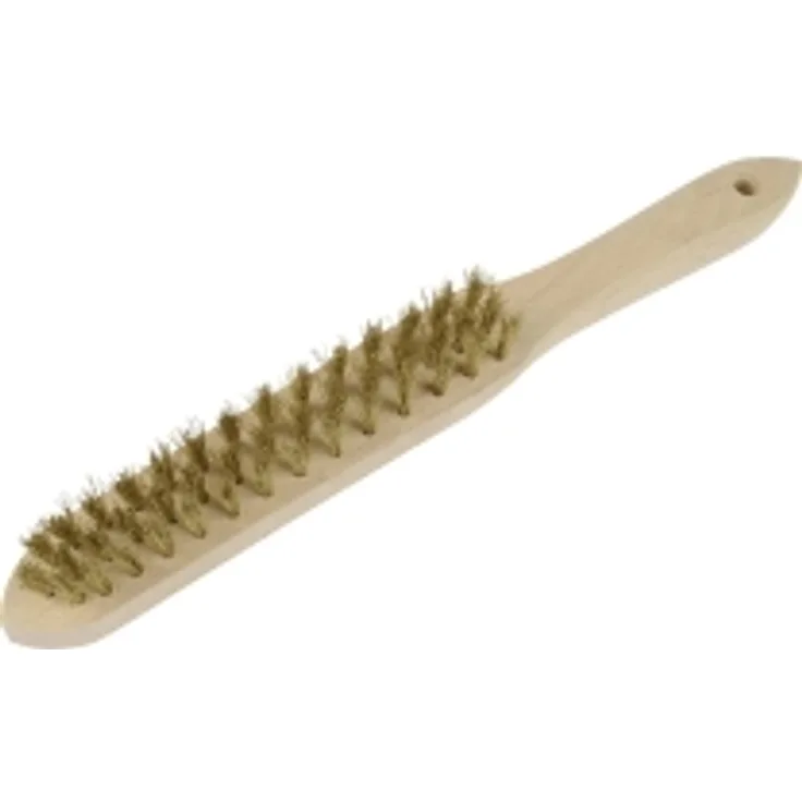 Messingdrahtbürste Bürsten-Art Messing Bürsten-maße 135 mm 3reihig