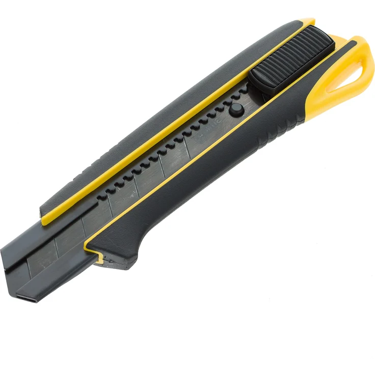 Tajima Cutter 25 mm, Extra Harte Klingenführung und Razar Black Klinge mit Taste, 2K-Griff, 1 Stück, TAJ-11685