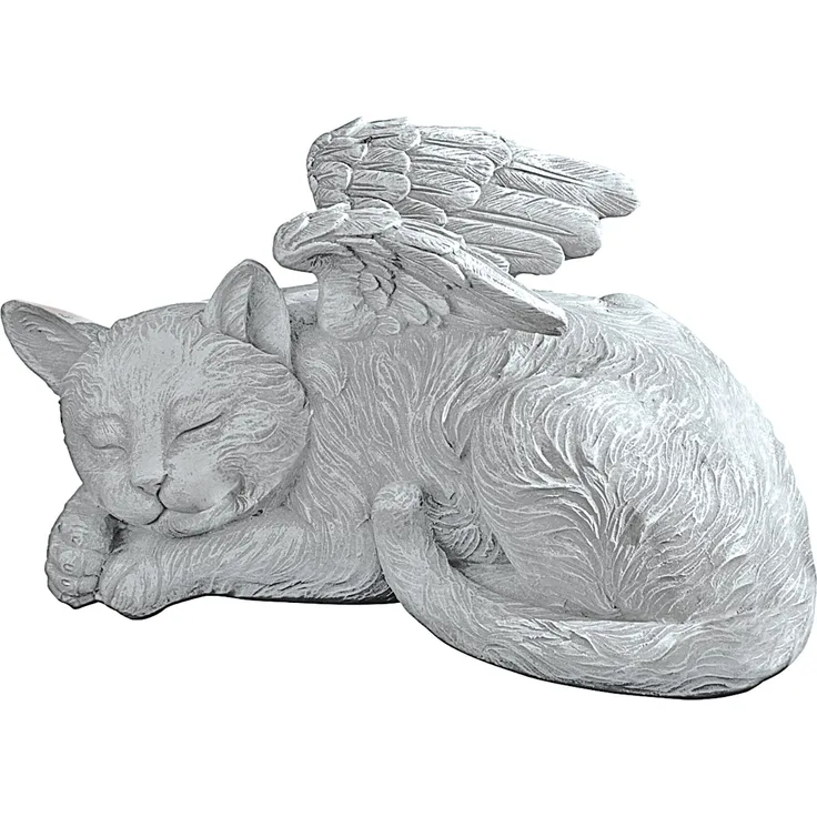 Design Toscano Katzenengel, Grabfigur, Maße: 14 x 10 x 12,5 cm
