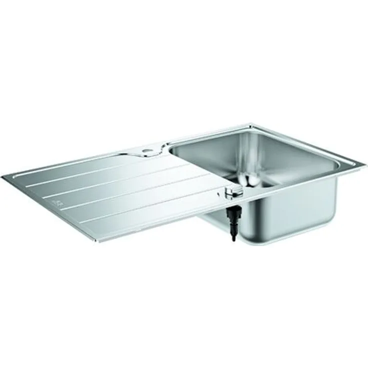 GROHE Edelstahlspüle K500 31571_1 mit 1 Becken Abtropffläche 860x500mm, 31571SD1