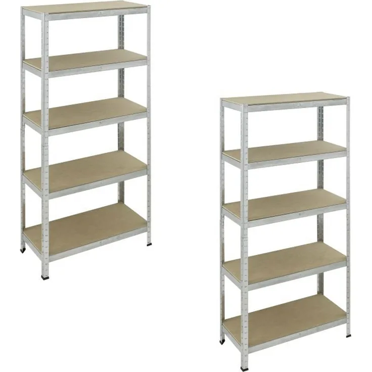 Baumarktplus 2x Schwerlastregal 180x90x40 verzinkt 875 kg Regal Lagerregal Steckregal Kellerregal
