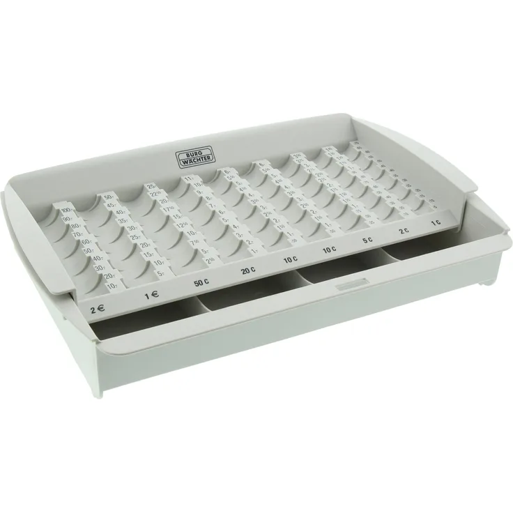 BURG-WÄCHTER Euro-Geldzähl-Einsatz für Banknoten und Münzen, Kassetten- und Schubladeneinsatz, ZE 300 Euro