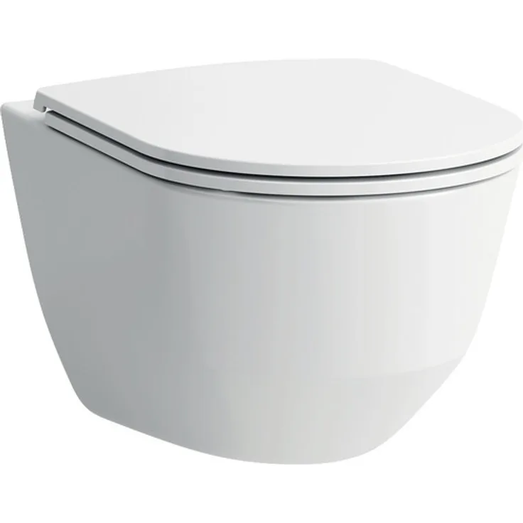 Laufen PRO Set Wand-WC Tiefspüler, spülrandlos, mit WC-Sitz slim, weiß, H8669570000001 - H8669570000001