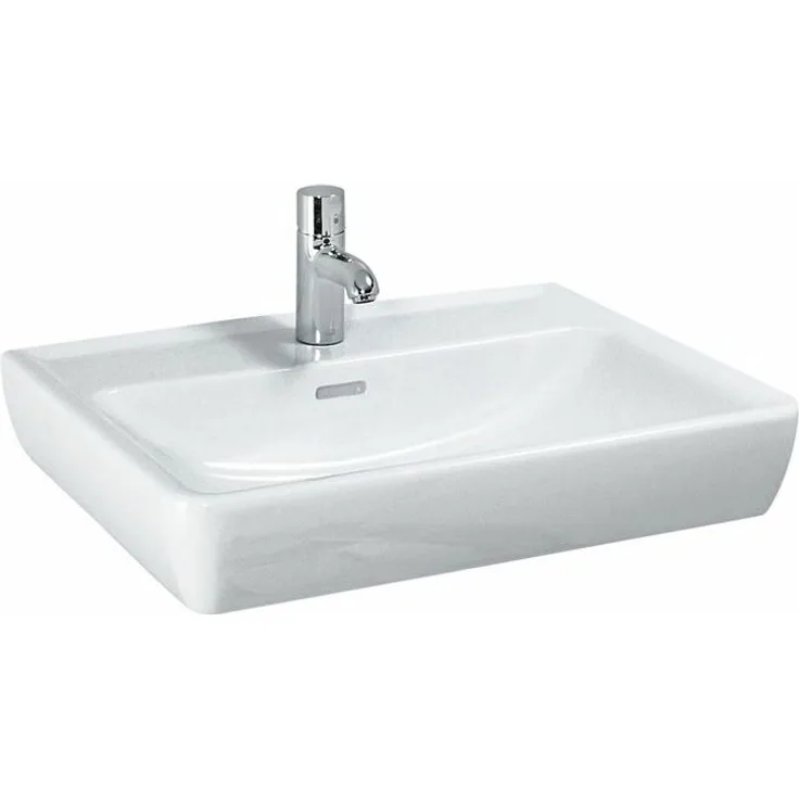 Laufen Pro Waschtisch B:60xT:48cm 1 Hahnloch mittig mit Überlauf manhattan H8189520371041