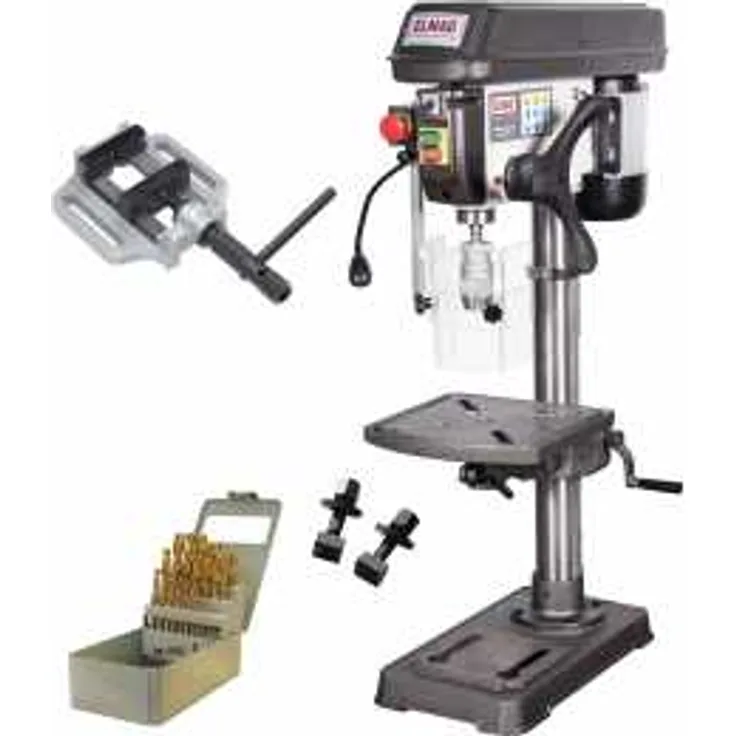 ELMAG KBM 13 TN Säulenbohrmaschine mit Zwinge und Bohrer-Set