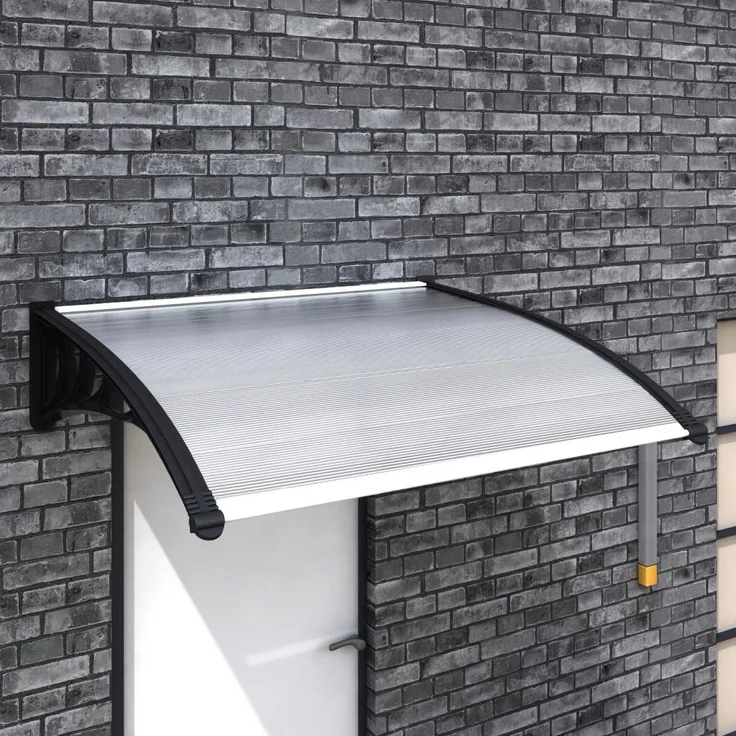 vidaXL Türvordach 120×100 cm PC – Bild 1