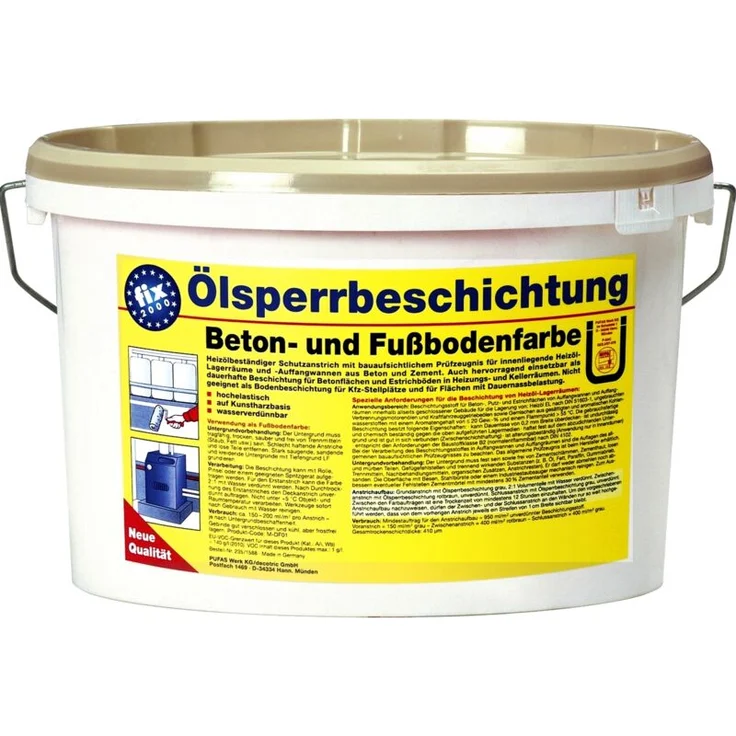 Baufan - 5L Ölsperrbeschichtung fix 2000 grau RAL 7032 – Bild 1