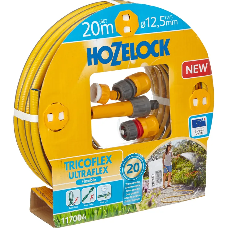 Hozelock 20 m Tricoflex Ultraflex Schlauch Starter-Set (12,5 mm Durchm.)
