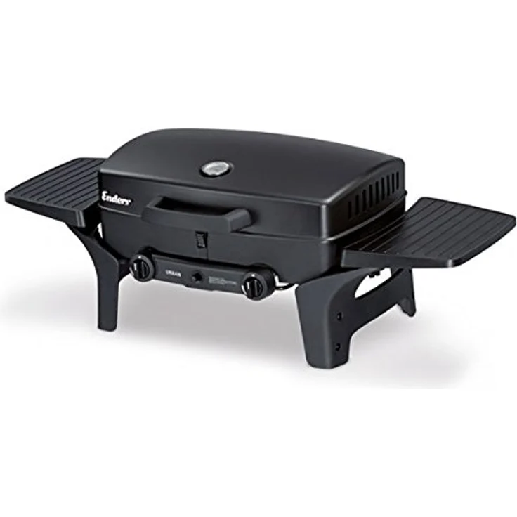 Enders Urban Tischgrill Gasgrill, 2 Brenner, direktes Grillen, Grillfläche 48 x 32 cm, Edelstahl, Maße 34 x 94 x 42 cm – Bild 1