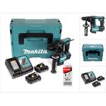 Makita DHR171REJ 18 V 2-stufiger Brushless Akku Bohrhammer mit SDS Plus im Makpac + 2 x 2,0 Ah Akku + Ladegerät + 5 tlg. Hartmetall Bohrer Set für Mauerwerk und Beton