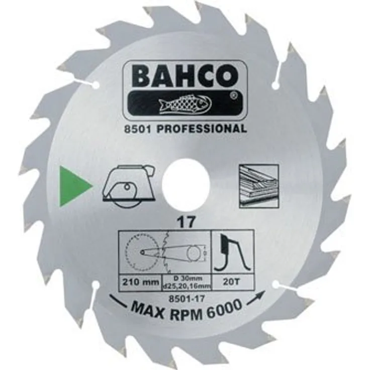 Bahco 8501-15 BH8501-15 Kreissägeblatt 190mm mit 20 Zähnen für Holz