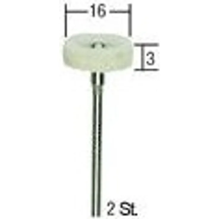 PROXXON 28803 Filzpolierstift, Form Rad - 2 Stück-Packung