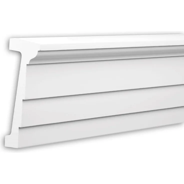 Architrav 404201 Fassadenprofil Stuckleiste Außenstuck Modernes Design weiß 2 m