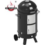 Barbecue EL Fuego Kombigrill Staunton Vertikalsmoker Räucherofen Tischgrill BBQ, Ø Grillfläche 53 cm