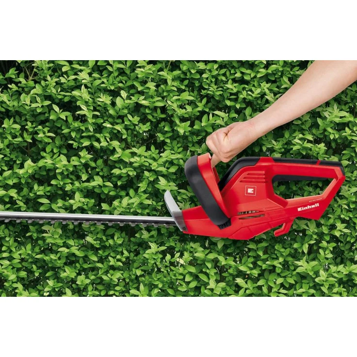 Einhell Elektro-Heckenschere GH-EH 4245 (420W, 450mm Schnittlänge, 12mm Schnittstärke, Metallgetriebe, Alu-Messerabdeckung, Handschutz, Schwertschutz) – Bild 5