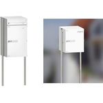 BURG-WÄCHTER, Ständer für Paketboxen Parcellock, Universal 150 eBoxx NI, Edelstahl, Pfosten