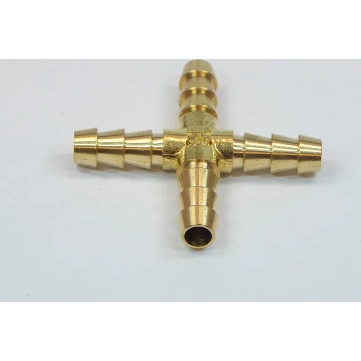 Schlauch24 Messing Schlauchverbinder 8mm Kreuz-Stück Bewässerungszubehör