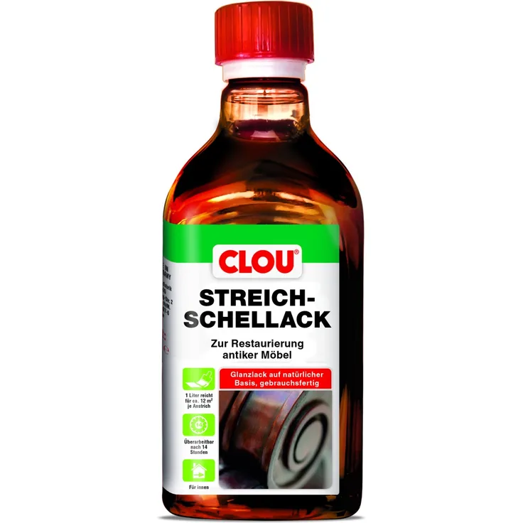 Clou Streich Schellack 250 ml, natur