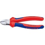 KNIPEX 70 02 160 SB Seitenschneider schwarz atramentiert mit Mehrkomponenten-Hüllen 160 mm (in SB-Verpackung)