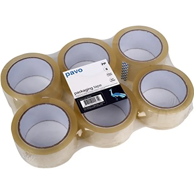 Pavo Verpackungsklebeband, 50 mm x 66 m, transparent, PP