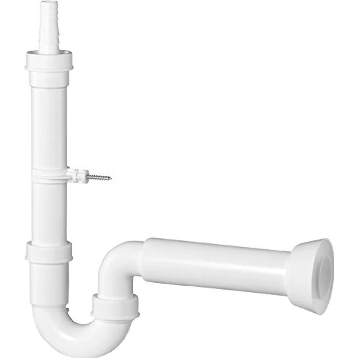 Cornat Geräte-Geruchsverschluss - 1 1-2 Zoll x 50 mm - Mit Tülle & Wandhalterung - Hergestellt aus robustem Kunststoff - Made in Germany Qualität - Gerätesiphon - T355104