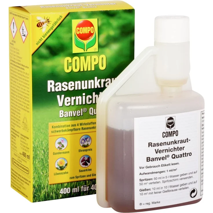COMPO® Rasenunkraut-Vernichter Banvel® Quattro, 400 ml – Bild 2