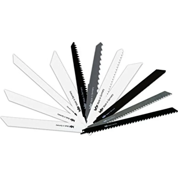 Heller 24038 SÄBELSÄGEBLATT BI-METALL 200 MM-8'' X 1,8 MM-14TPI, Inhalt: 5 Stück, 1 V, 27 mm