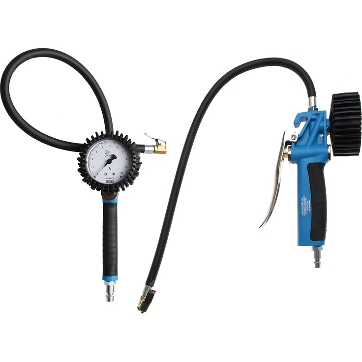 BGS 55410 | Druckluft-Reifenfüllpistole | geeicht | 0 - 10 bar | Reifenfüllmessgerät | Reifendruckmesser | Reifenfüller | Reifendruckprüfer