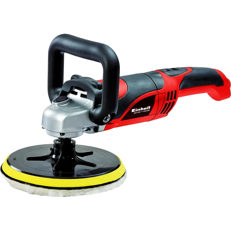 Einhell Winkelpolierer CC-PO 1100-2 E (1.100 W, 1.000-3.500 min-1 Drehzahl, 180mm Scheiben-ø, Drehzahlelektronik, Spindelarretierung, inkl. Zubehör)