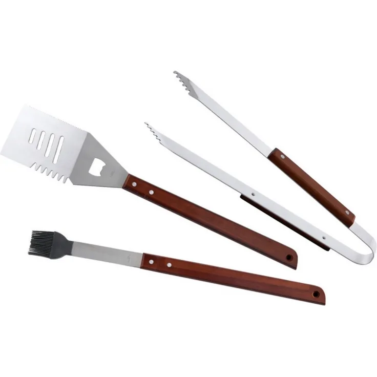 CS - Kochsysteme Grillbesteckset Grillwerkzeug, Edelstahl, 3 Stück