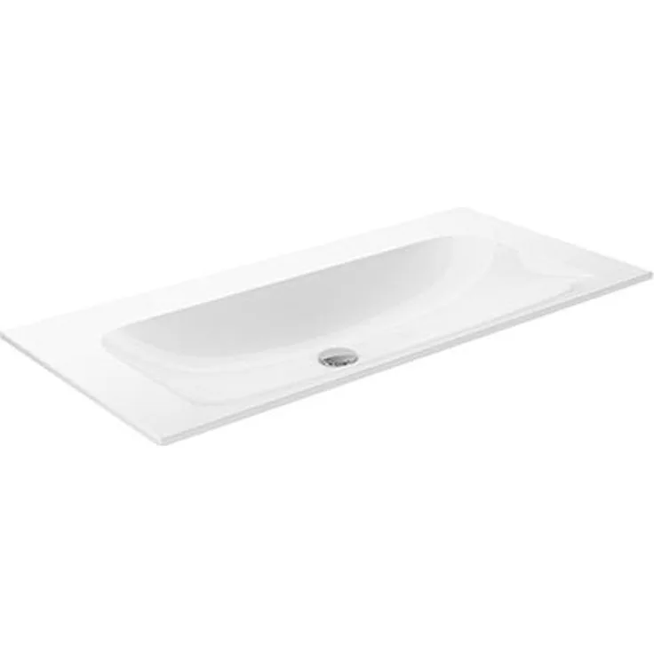 Keuco X-LINE Waschtisch B:100,5xT:49,3 cm ohne Hahnloch ohne Überlauf weiß mit CleanPlus 33170311000