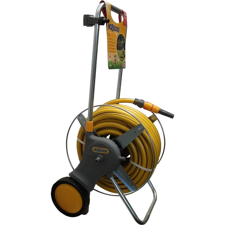 Hozelock 2461R0000 Tricoflex Ultra Metall Cart 90 m inclusive 30 m, 19 mm Schlauch, Grau, 58 x 49.6 x 48 cm