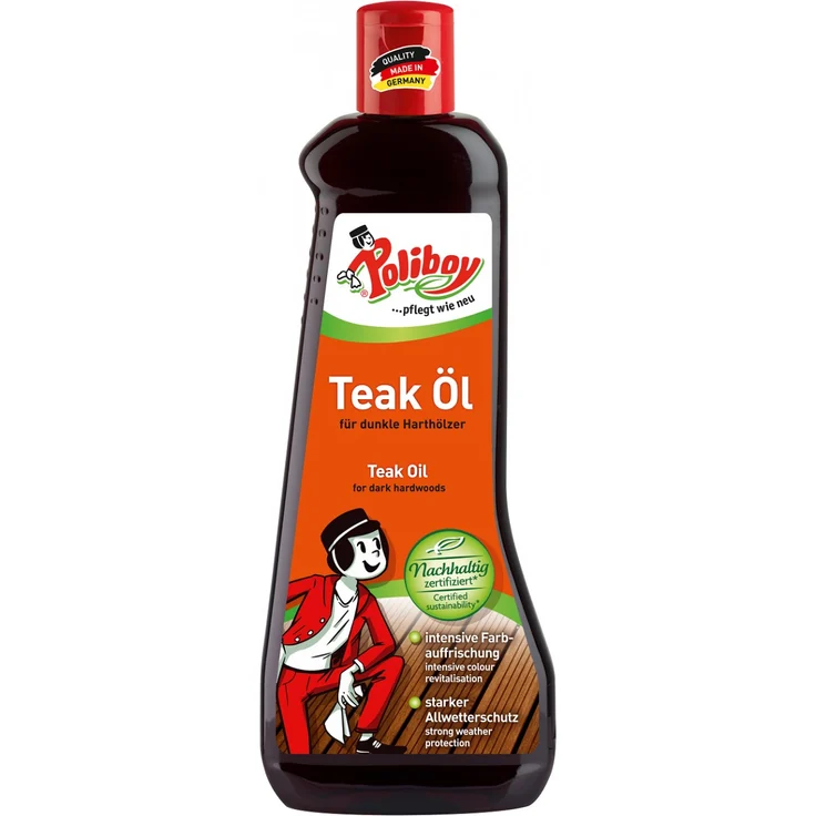 Poliboy Teak Öl dunkel, 500 ml – Bild 1
